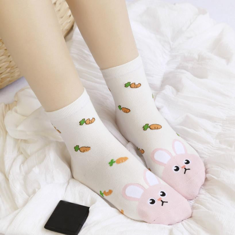 Flexible Lovely Cartoon Women Socks High Quality Cotton Funny Style Socks Autumn Winter Warm Socks For lady Girls