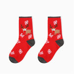 Cute Christmas Sport socks NEW YEAR GIFTS HAPPY DAYS Women Men Christmas Comfortable Stripe Cotton Sock Short Ankle Sock #XTJ